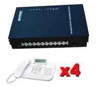 Centralino telefonico analogico 3/8 linee con 4 telefoni Gigaset Disa 90 sec