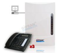 Centralino telefonico analogico 3/8 linee Disa 90 sec.+ 3 telefoni Panasonic PC