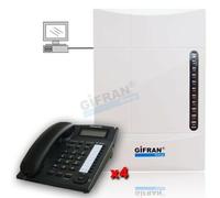 Centralino telefonico analogico 3/8 linee Disa 90 sec + 4 telefoni Panasonic PC
