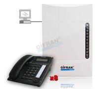 Centralino telefonico analogico 3/8 linee Disa 90 sec + 8 telefoni Panasonic PC