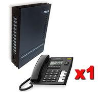 Centralino telefonico ufficio pabx 1 linea 8 interni messaggio DISA + telefono