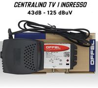 Centralino TV 1 ingresso 43dB regolabile UHF filtro 5G offel 26-311