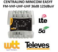 Televes MiniKom EasyF FM/VHF/UHF/UHF 4 Ingressi Centrale Larga Banda
