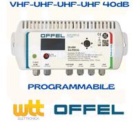 CENTRALINO TV A FILTRI PROGRAMMABILI 40dB OFFEL X4-PROG 26-690