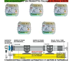 CENTRALIZZAZIONE TAPPARELLA 220 V COMANDO RADIO FREQUENZA 433,92 MHZ 5 SERRANDE