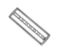 Centratura in acciaio per cinturini in pelle da 18 48 mm, triangolo, E | Strumento di centraggio per cintura in acciaio per il centraggio preciso della cintura e allineamento preciso dei fori in