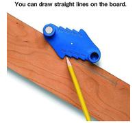 Centre Offset Marking Tool Multi-function Scriber Gauge Tool Woodworking Drilling Positioner Center Line Locator (blue)(1pcs)