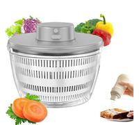 Centrifuga Automatica per Insalata, senza fili Asciuga Insalata Centrifuga, Grande Capacità 4000 ml Rotatore per Drenare Rapidamente USB Frullatore Elettrico Lava Insalata per Frutta e Verdura