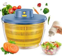 Centrifuga Automatica per Insalata, Spinner per Frutta e Verdura, 4000 ml Senza Fili Asciuga Insalata Centrifuga, per Frutta, Verdura, Drenaggio Rapido, Elettrico Lavatrice per Verdura Frutte