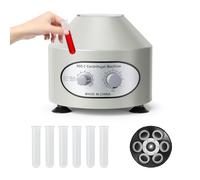Centrifuga da laboratorio 6 x 20 ml con coperchio trasparente, velocità 4000 giri/min, timer 0-60 min macchina centrifuga per laboratorio scuola scienza separazione campione& analisi qualitativa