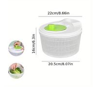 Centrifuga e scolapasta multifunzione - Centrifuga manuale in PP non ricaricabile per verdure e frutta con cestello scolapiatti, per la preparazione dei pasti