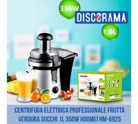 CENTRIFUGA ELETTRICA PROFESSIONALE FRUTTA VERDURA SUCCHI 1L 350W HOOMEI HM-6925