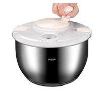 Centrifuga for insalata da 6 litri, in acciaio inox, grande, for lavare la frutta, la pasta e le patatine fritte, centrifuga for insalata e asciugatrice