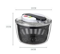 Centrifuga for insalata di verdure, essiccatore for foglie di lattuga, lavatrice, asciugatrice for insalata e verdure, mixer multifunzionale(Black)