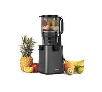 H.Koenig GSX26 - Estrattore di succo con apertura ampia 135 mm, frutta e verdura, senza BPA, estrazione lenta 50 giri/min, acciaio inossidabile, silenzioso, 250 W, antigoccia, nero