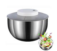 Centrifuga insalata elettrica, 4.5Llavatrice asciugatrice automatica lattuga acciaio inossidabile, centrifuga frutta verdura ricaricabile tramite USB avvio/arresto intelligente uso cucina