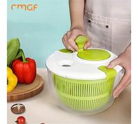Centrifuga multifunzionale per verdure, asciugatrice manuale per verdure e frutta, cestello di drenaggio a doppio strato, materiale PP non ricaricabile, utensile da cucina, preparazione efficiente di