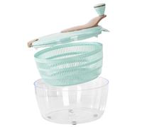 Centrifuga per insalata, centrifuga per insalatiera 24*24*16 cm, centrifuga per insalata manuale in PP a 2 strati, centrifuga per asciuga insalata staccabile con chiusura sicura del coperchio e impugn