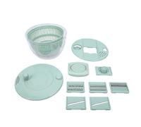 Centrifuga per insalata, ciotola per tritatutto e lavaverdure 3 in 1 | Con tagliere, 5 teste, colino per tuorlo d'uovoper la pulizia e l'asciugatura di frutta e verdura