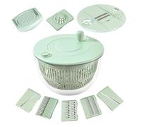Centrifuga Per Insalata Con Affettatrice - Centrifuga Asciugatrice Lattuga Con Affettatrice | Multifunzionale Asciugatore Cucina Colino Grattugia Ciotola Lavaggio,Grattugia Da Cucina Per Patate Aglio