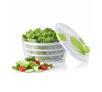 Centrifuga per Insalata con Manovella, Ciotola Trasparente e Cestello da 4 Litri