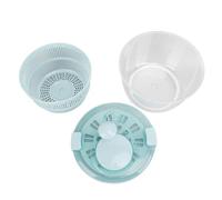 Centrifuga per insalata da 5 L color blu lago, lavatrice e asciugatrice manuale per verdure, cestello a centrifuga monoposto per lattuga e verdure fresche con base antiscivolo, str