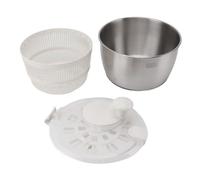 Centrifuga per insalata in acciaio inossidabile, centrifuga per lattuga multifunzionale di grande capacità, asciuga verdure, rondella per frutta, cestello di scarico per la