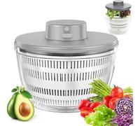 Centrifuga per insalata in acciaio inox, grande, completamente automatica, per la preparazione di verdure fresche e croccanti