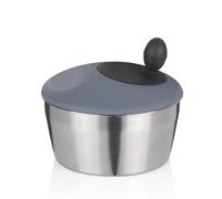 centrifuga per insalata kela in acciaio inox con coperchio 24,5 cm, centrifuga per insalata, setaccio in plastica per centrifuga per insalata o colino per verdure, frutta, penne, ROMY, opaco