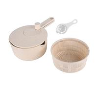 Centrifuga Per Insalata - Lavasciuga Efficiente Per Frutta E Verdura Con Cestello Di Grande Capacità Per Una Preparazione Rapida Della (Beige)