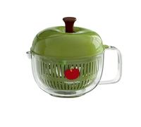 Centrifuga per insalata, rondella per frutta da 120 g, rondella per verdure con colino con manico, contenitore per la pulizia a doppio strato per lattuga di bacche, manovella manuale in ABS PET e PP