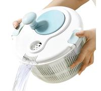 Centrifuga per insalata - Rondella vegetale e cestello scolapiatti - Attrezzatura manuale con manovella 5L per disidratazione, alimentazione sana, cucina , preparazione dei pasti, picnic e