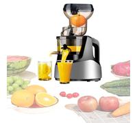 Centrifughe Per Succhi, Tramoggia Di Alimentazione Da 3,2" Per Frutta E Verdura Intere, Spremiagrumi In Acciaio Inox, Facili Da Pulire, Albero A Spirale A 7 Segmenti, 3 Filtri,Silver