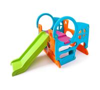 Feber - Centro attività con scivolo, colori resistenti alla luce del sole e alla temperatura, robusto e facile da costruire, peso 13 kg, per bambini dai 2 anni in su, Famosa (FEU18000)