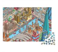 Centro business Jigsaw Puzzle Impossible 500 Pezzi Decorazione Per La Casa. Rilassamento E Intelligence Per Adulti E Ragazzi Da 14 Anni 500pcs (52x38cm)