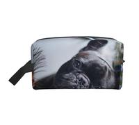 Centro commerciale Bulldog francese Cani neri Animali domestici, Borsa per il trucco Borsa per cosmetici Borsa da viaggio portatile da viaggio Borsa per trucco Organizer
