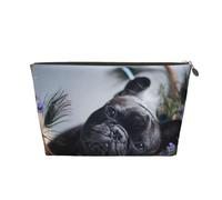 Centro commerciale Bulldog francese Cani neri Animali domestici, Borsa per il trucco Borsa per cosmetici Borsa da toilette da viaggio portatile Borsa da toilette