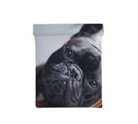 Centro commerciale Bulldog francese Cani neri Animali domestici, Spremere il portafoglio superiore da donna Borsa portaoggetti Piccola portamonete Portamonete