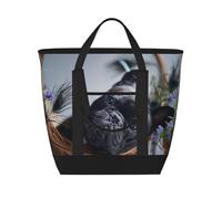 Centro commerciale Bulldog francesi Cani neri Animali domestici,Borsa porta pranzo grande capacità isolata per donne e uomini, lavoro, picnic, viaggi