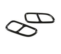 Centro Console Panel Trim Per Benz Per CLA C117 2013-2016 Auto In Acciaio Inox Coda Gola corazione Cornice Tubo Di Scarico Trim Coperture Accessori Auto(Nero)