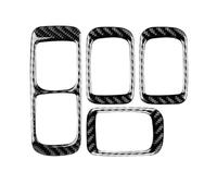 Centro Console Panel Trim Per Cayenne 2003 2004 2005 2006 2007 2008-2010 Adesivo Fibra Carbonio Morbida Pannello Telaio Pulsante Sollevamento Finestrino Telaio Copertura Trim(Nero)