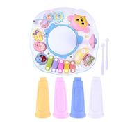 Centro didattico per bambini, tavolo per attività educative da 38,1 cm, materiale ABS, supporto interattivo, tavolo colorato con pulsanti luminosi, ideale per insegnare ai bambini forme di base