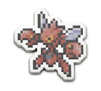 Centro Pokémon: Pin Pixel Pokémon Scizor, Lega di zinco/smalto duro, Senza pietra