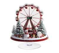 Centro tavola di Natale in acrilico 2D - Giostra ruota grande decorazione per le vacanze display da tavolo, decorazione per feste in acrilico, sala studio, accessorio per la decorazione della casa
