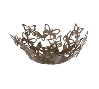 centro tavola moderno farfalloso grande Beige in Ferro 37x16Hcm