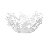 centro tavola moderno farfalloso grande Bianco marmo in Ferro 37x16Hcm