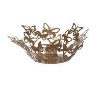 centro tavola moderno farfalloso grande Oro laccato in Ferro 37x16Hcm