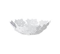 centro tavola piccolo floreale fior di loto Bianco marmo in Ferro 28x11cmh