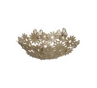 Arti & Mestieri Centro tavola piccolo Margherite ispirato alla natura di design 100% Made in Italy, in Ferro, 32 x 8H cm (Miele)