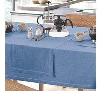 Centro Tavola rettangolare Carta da Zucchero in puro Cotone 40x130 cm, Striscia Salvatavolo Runner da Cucina Tinta Unita